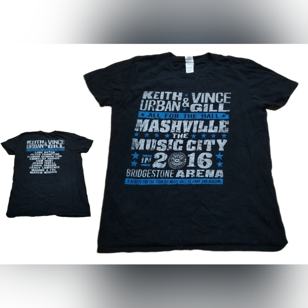 Keith Urban Vince Gill 2016 Nashville T-Shirt Medium Peter Frampton Luke Bryan
